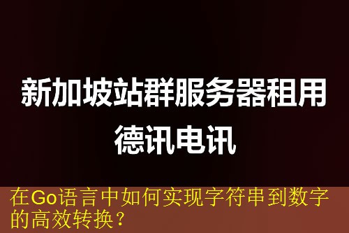 在Go语言中如何实现字符串到数字的高效转换？