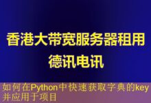 如何在Python中快速获取字典的key并应用于项目-vps