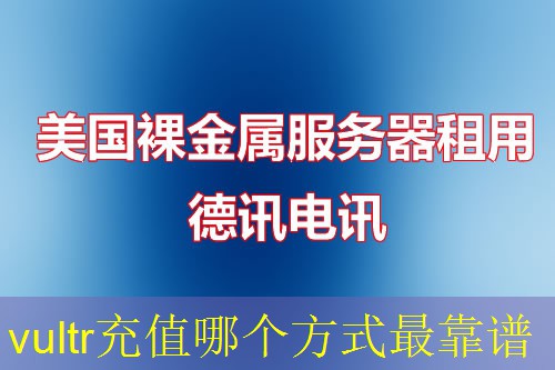 vultr充值哪个方式最靠谱