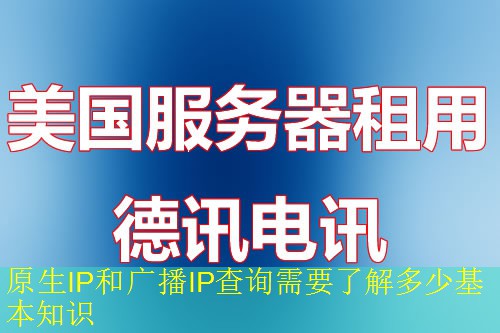 原生IP和广播IP查询需要了解多少基本知识