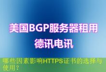 哪些因素影响HTTPS证书的选择与使用?-vps