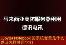 Jupyter Notebook 的系统变量是什么以及怎样使用它们-vps