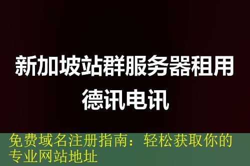免费域名注册指南：轻松获取你的专业网站地址