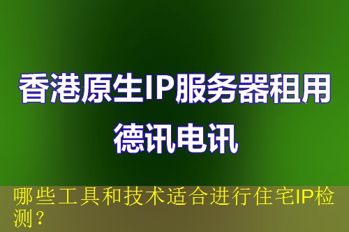 哪些工具和技术适合进行住宅IP检测？