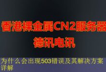 为什么会出现503错误及其解决方案详解-vps