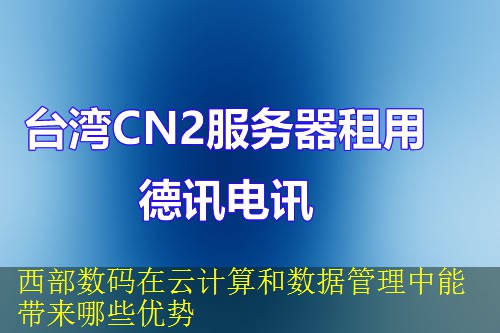 西部数码在云计算和数据管理中能带来哪些优势