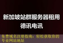 免费域名注册指南:轻松获取你的专业网站地址-vps