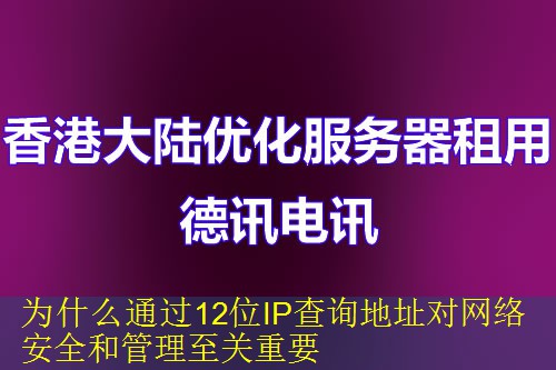 为什么通过12位IP查询地址对网络安全和管理至关重要